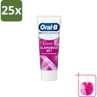 Oral-B 25 x - 3D White Advanced – Tandpasta – Luxe – Glamorous White – 75 ml - Bulkverpakking - Tandpasta - Douchemop - Witte tandpasta