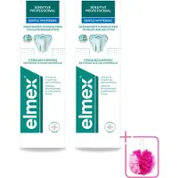 Elmex 2 x - Tandpasta - Sensitive Professional - Gentle Whitening - 75 ml - Bulkverpakking - Gevoelige tanden - Douchemop - Tandpasta
