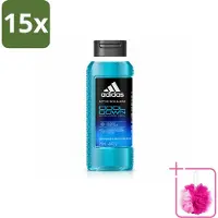 Adidas 15 x – Douchegel – Active Skin & Mind Cool Down – 250 ml - Bulkverpakking - Douchegel - Douchemop - Verkoeling