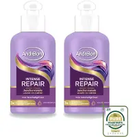 Unilever 2 x Andrélon Intense Repair Leave-In Crème - 200 ml - Voorraadverpakking - 2 stuks