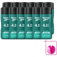 Reebok 12 x - Cool Your Body - Douchegel - 4 in 1 - 400 ml - Bulkverpakking - Douchegel 4 in 1 - Douchemop - Verkoelend effect