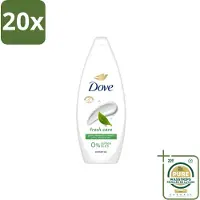 Dove 20 x – Douchegel – Fresh Care – 250 ml - Wasstrips - Douchegel - Fris - Schone Huid - Huid Reinigen - Huid Hydrateren