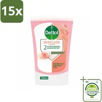 Dettol 15 x - Wasgel Navulling - Skincare - Rozenwater & Sheaboter - 250 ml - Grootverpakking - Vaatwasstrips - Handen Reinigen - Antibacteriële Wasgel - Handwas - Hygiëne - Handen Verzorgen