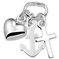 The Jewelry Collection Zilver Gerhodineerde Hanger geloof 1329913