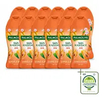 Palmolive 12 x – Douchegel – Skin Radiance Papaya Peach – 250 ml - Grootverpakking - Vaatwasstrips - Douchegel - Exfoliatie - Huidverheldering - Papaja - Perzik