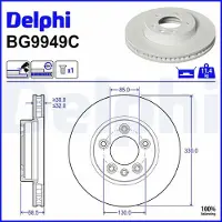 Delphi BG9949C Remschijf