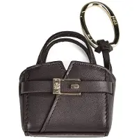 BOSS Revers-zakhanger van leer, 13 cm grijs