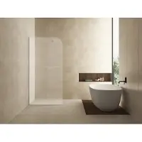 Wiesbaden Inloopdouche Curvea 100x200 cm 8 mm Nano Helder Glas