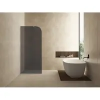 Wiesbaden Inloopdouche curvea 90x200 cm 8 mm nano rookglas
