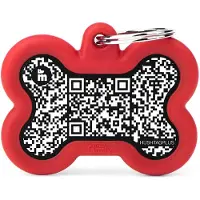 My Family Hushtag Plus Qr Code Bone Naamplaatje Voor Huisdieren