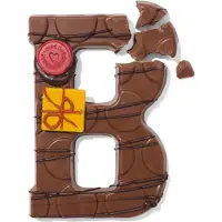 HEMA Handgedecoreerde Chocoladeletter Melk B 180g