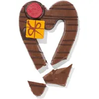 HEMA Handgedecoreerde Melkchocolade Hart