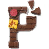 HEMA Handgedecoreerde Chocoladeletter Melk P 180g