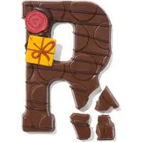 HEMA Handgedecoreerde Chocoladeletter Melk R 180g