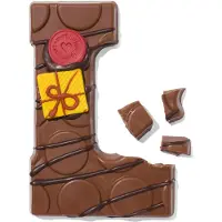 HEMA Handgedecoreerde Chocoladeletter Melk L 180g