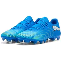 Puma FUTURE 9 PLAY FG/AG uniseks voetbalschoenen, Blauw/Wit, Maat 41