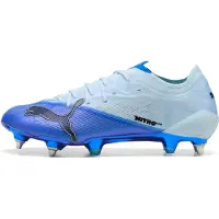 Puma Ultra Nitro 7 Ultimate IJzeren-Nop Voetbalschoenen (SG) Lichtblauw Blauw Lime