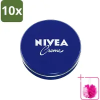 Nivea 10 x – Crème – Voor Gezicht, Handen en Lichaam – 250 ml - Bulkverpakking - Crème - Douchemop - Gezichtscreme