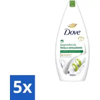 Dove 5 x – Douchegel – Fresh Sensation – 450 ml - Voordeelverpakking - 5 stuks