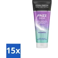 John Frieda 15 x – Shampoo – Frizz Ease Weightless Wonder – Lichtgewicht verzorging – 250 ml - Voordeelverpakking - 15 stuks