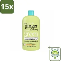 Treaclemoon 15 x – Douchegel – One Ginger Morning – 500 ml - Grootverpakking - Vaatwasstrips - Gemberdouchegel - Energieboost - Verfrissende Douchegel - Zachte Douchegel - Hydraterende Douchegel