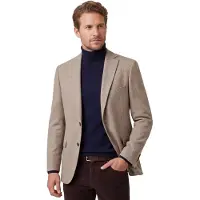 CARL GROSS Colbert Theo beige visgraat wol