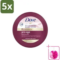 Dove 5 x – Bodycrème – Pro Age – 250 ml - Bulkverpakking - Huidverzorging - Douchemop - Anti-ouderdom