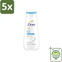 Dove 5 x – Douchegel – Advanced Care Gentle Scrub – 225 ml - Grootverpakking - Vaatwasstrips - Douchegel - Exfoliatie - Huidverzorging - Zachte Douchegel - Schuim