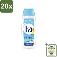 Fa 20 x - Douchegel - Mediterranean Jewels Santorini - Verfrissend & Hydraterend - Verzachtend - 250 ml - Wasstrips - Douchegel Santorini - Verfrissend - Hydraterend - Verzachtend - Mediterrane Geur