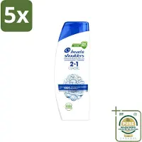 Head & shoulders 5 x - Shampoo - 2-in-1 - Classic - 100% Roosvrij - 400 ml - Wasstrips - Anti-roos Shampoo - Roosvrij Haar - Hoofdoorzaak Roos - Droogheid En Jeuk - 2-in-1 Shampoo En Conditioner