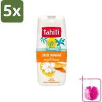 Tahiti 5 x - Douchegel - Wilde Oase - Mango & Gardenia - 315 ml - Bulkverpakking - Douchegel - Douchemop - Mango