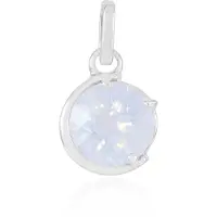 Cavill - Zilveren hanger - 925 sterling zilver gerhodineerd - Maanblauwe kwarts 2,114 ct - Rond briljant geslepen - Elegante Braziliaanse edelsteen