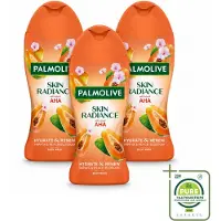 Palmolive 3 x – Douchegel – Skin Radiance Papaya Peach – 250 ml - Grootverpakking - Vaatwasstrips - Douchegel - Exfoliatie - Huidverheldering - Papaja - Perzik