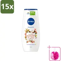 Nivea 15 x - Douchegel - Winter Moment Shea Butter - 250 ml - Bulkverpakking - Douchegel winter - Douchemop - Sheaboter douchegel