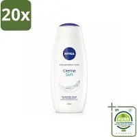 Nivea 20 x - Douchecrème - Zacht - Huidbeschermend - Amandelolie - 500 ml - Grootverpakking - Vaatwasstrips - Douchecrème - Huid Verzorgen - Amandelolie - Zijdezachte Huid - Hydratatie
