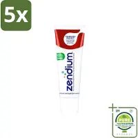Zendium 5 x – Tandpasta – Tandvlees Protect – 75 ml - Grootverpakking - Vaatwasstrips - Gevoelig Tandvlees - Tandvlees Bescherming - Natuurlijke Tandpasta - Milde Tandpasta - Fluoride