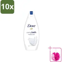 Dove 10 x – Douchegel – Caring Bath – 450 ml - Bulkverpakking - Douchegel - Douchemop - Huid verzorging