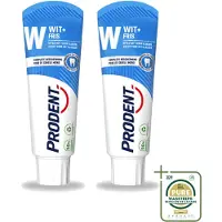 Prodent 2 x – Tandpasta – Wit + Fris – Complete Bescherming – 75 ml - Wasstrips - Tandpasta - Witte Tanden - Vlekverwijdering - Glazuur Bescherming - Frisse Adem
