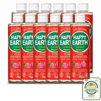Happy Earth 12 x – Douchegel – 100% Natuurlijk Floral Patchouli – 300 ml - Wasstrips - Douchegel - Natuurlijke Douchegel - Vegan Douchegel - Patchouli Douchegel - Bloemige Douchegel
