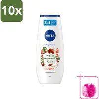 Nivea 10 x - Douchegel - Winter Moment Cacao - 250 ml - Bulkverpakking - Douchegel winter - Douchemop - Verzorgende douchegel