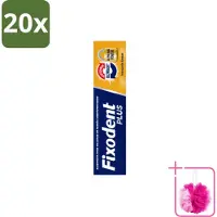 Fixodent 20 x Plus – Kleefpasta – Dual Power – 40 g - Bulkverpakking - Kleefpasta kunstgebit - Douchemop - Onverslaanbare bijtkracht