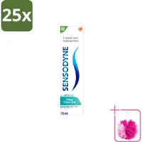 Sensodyne 25 x – Tandpasta – Deep Clean Gel – 75 ml - Bulkverpakking - Gevoelige tanden - Douchemop - Tandgevoeligheid