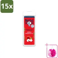 Le Petit Marseillais 15 x – Douchegel – Bio Katoenmelk & Papaver – 400 ml - Bulkverpakking - Douchegel bio - Douchemop - Katoenmelk