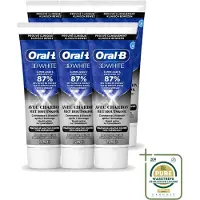 Oral-B 6 x - 3D White Houtskool - Tandpasta - Whitening & Diepreinigend - 75 ml - Wasstrips - Tandpasta Whitening - Houtskool Tandpasta - Witte Tanden - Glimlach Witter Maken - Vlekken Verwijderen