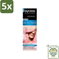 Syoss 5 x Color Blond Pastel Touch P1 Pastel Rose - Haarverf Spray - Pastel Rose - Wasstrips - Haarverf Spray - Pastel Rose - Blond - Salonplex Technologie - Haarverf
