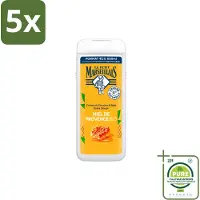 Le Petit Marseillais 5 x – Douche & Bad – Honing – 650 ml - Grootverpakking - Vaatwasstrips - Douche En Bad - Honing - Huid Verzorging - Schuim - Zachte Huid