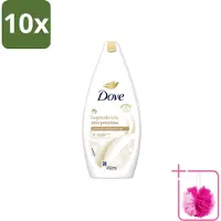 Dove 10 x – Douchegel – Nourishing Silk – 450 ml - Bulkverpakking - Douchegel zijdezacht - Douchemop - Huid verzorging