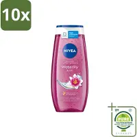 Nivea 10 x – Douchegel – Waterlily & Oil – 250 ml - Grootverpakking - Vaatwasstrips - Douchegel - Waterlelie - Huidverzorging - Mild Reinigen - Huidcomfort