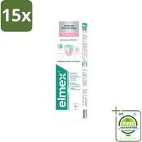 Elmex 15 x - Tandpasta - Sensitive Professional - Repair & Prevent - 75 ml - Grootverpakking - Vaatwasstrips - Gevoelige Tanden - Tandpasta - Gevoeligheid - Tandarts Aanbevolen - PRO-ARGIN Technologie
