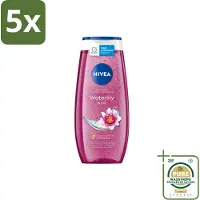 Nivea 5 x – Douchegel – Waterlily & Oil – 250 ml - Wasstrips - Douchegel - Waterlelie - Huidverzorging - Mild Reinigen - Huidcomfort